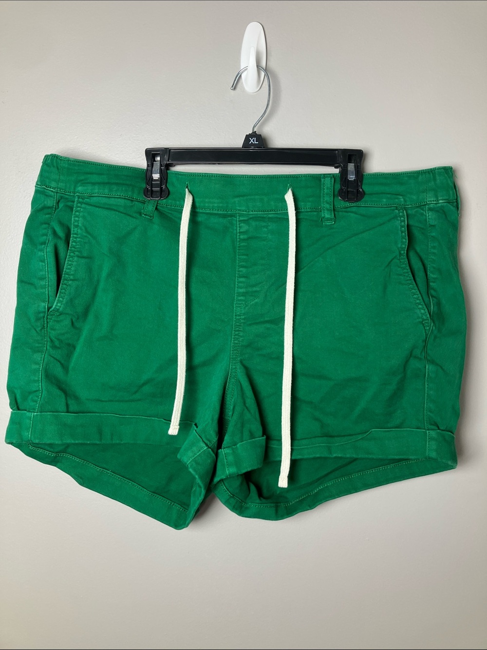 Torrid Green Drawstring Casual Shorts Cotton Size 1 Casual Resortwear